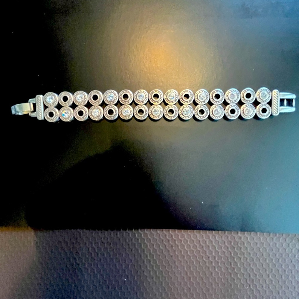 Brighton Two Tier Silver & Swarovski Crystal Bracelet
